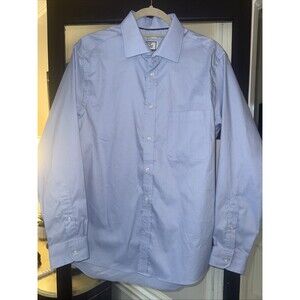 Men’s Jos. A. Bank Dress Shirt 16 34 Stretch Non Iron Slim Fit Blue Men’s 16/34
